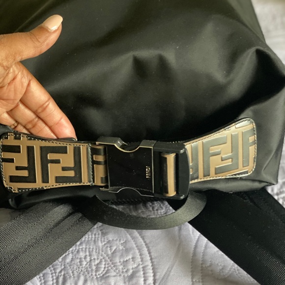 Authentic Fendi Nylon & Leather trimmed backpack - Picture 2 of 7